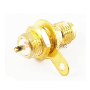 SMA Connector Panel Mount Femelle Staight Soder Type Pour Câble