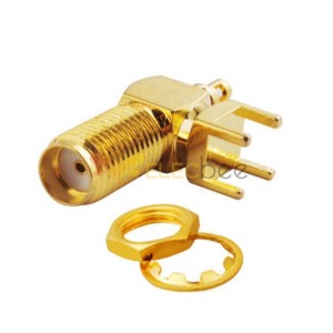 SMA Connector PCB Montaggio ad angolo retto Tipo di saldatura femminile