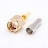 20pcs RF Coaxial connector Standard SMA Plug Straight Crimp for Cable