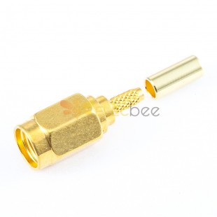 RF Coaxial connector Standard SMA Plug Straight Crimp for Cable RG174/RG316/LMR100