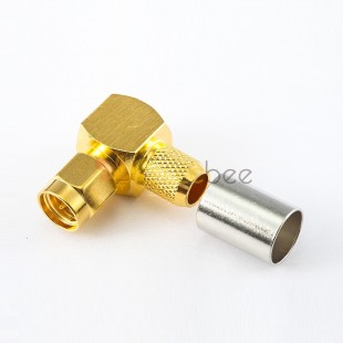 RF Coaxial connector Standard SMA Plug Right Angle Crimp for Cable SYV50-5