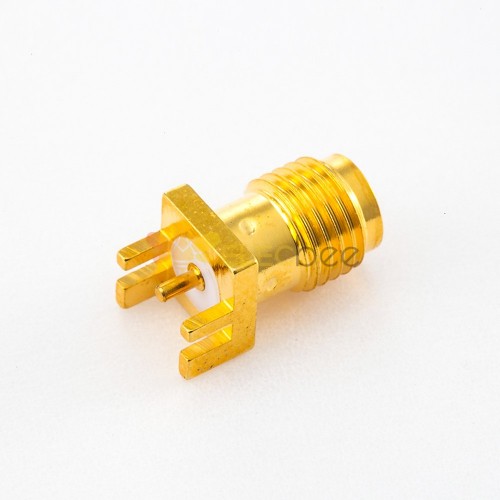 SMA Edge Mount Connector Female Straight PCB Mount