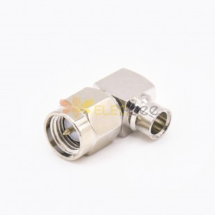 SMA Elbow Connector Plug Solder for Semi-rigid 141 Cable