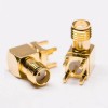 Conector coaxial RF Tipo de soldadura de ángulo recto estándar SMA Jack para montaje en PCB