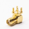 SMA Femelle 90 Degree RF Connector Gold Plating Through Hole SMA Femme 90 Degree RF Connector Gold Plating Through Hole