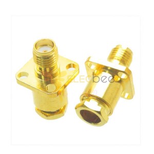 SMA Feminino Clamp Conector Straight Type Com Quatro Buracos Flange para LMR300