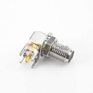 SMA Female Connector PCB Montaggio 90 gradi DIP Tipo Paratia anteriore nichel placcatura