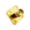 SMA Female Panel Mount Connector Female Straight 4 Holes Flange Solder Cup per cavo