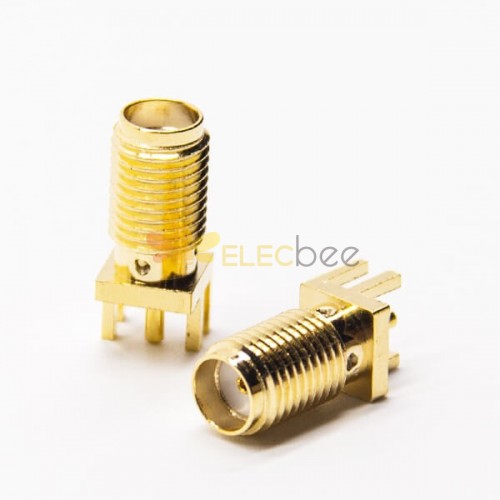 SMA Female PCB Edge Mount Connector Female Straight Gold Plating