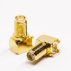 20 Stück SMA-Buchse, rechtwinkliger PCB-Stecker, vergoldet, Durchgangsloch