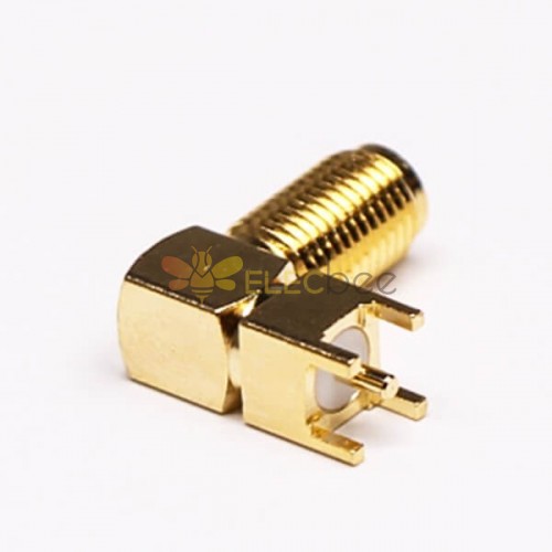 20pcs Sma Female Right Angle Connector Through Hole For Pcb Mount