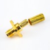 Conector macho SMA RG58 Montaje en panel de 180 grados 4 agujeros Flange Crimp RG58/RG142/SYV50-3