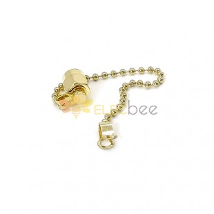 20pcs SMA Male Dust Cap with steel Chain Gold Plated