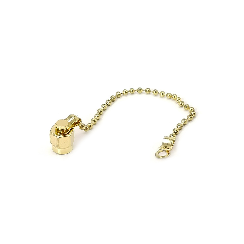 20pcs SMA Male Dust Cap with steel Chain Gold Plated