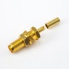 SMA Panel Mount Front Bulkhead Female Connector 180 Degree Crimp per RG178/1.37mm/1.45mm