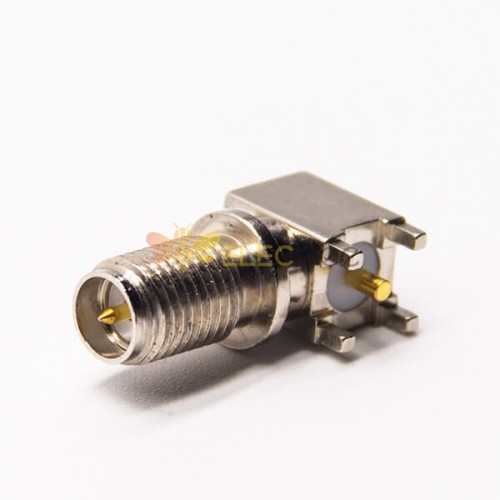 20pcs RF Coaxial connector Rreverse polarity SMA Jack Right Angle Solder Type for PCB mount