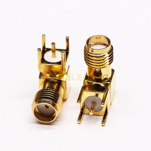 Rf Coaxial Connector Standard Sma Jack Right Angle Solder Type For Pcb Mount 3167