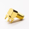 SMA Right Angle Female Connector Through Hole pour PCB Munt