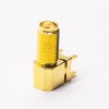 SMA Right Angle Female Connector Through Hole pour PCB Munt