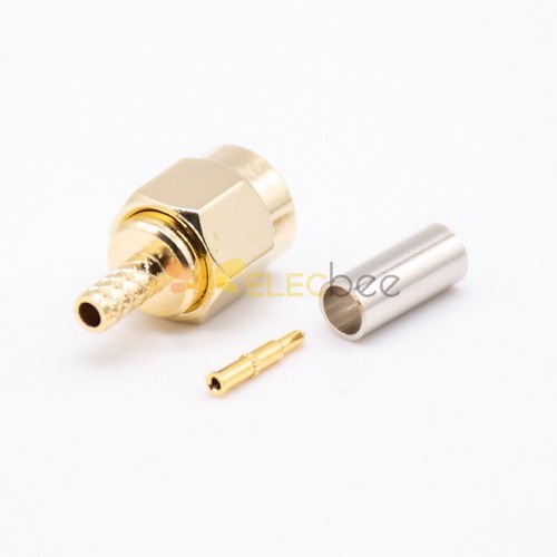 SMA Straight Cable Plug Crimp Typ für Kabel Gold Plating