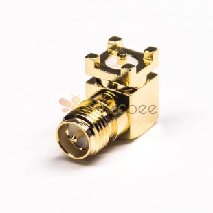 RF Coaxial connector Rreverse polarity SMA Jack Right Angle Solder Type for PCB mount