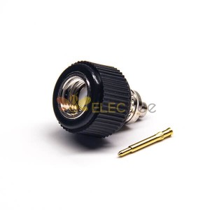 Solder Type Male Connector SMA Straight Solder Type with Black Plastic Shell