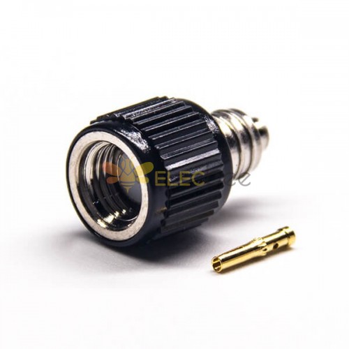 Solder Type SMA 50 Ohm Straight Black Plastic Shell RP Male Connector