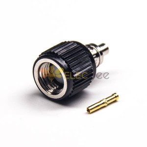 Solder Tipo SMA Conector RP Shell de plástico preto de 180 graus