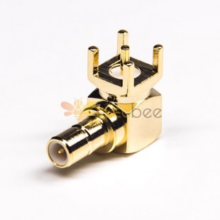 90 Degree SMB Connector Homme Droit Angled Through Hole pour PCB Mount