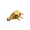 SMB Coax Right Angled Bulkhead Gold Plated Femelle pour PCB