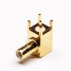 SMB Straight Jack Right Angled Gold Plating Through Hole for PCB Mount