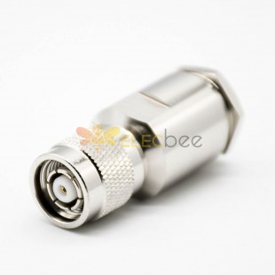 RP TNC Male Connector 50Ω RP Cable 180 Degree Screw-Joint clamp Nickel Platin LMR400