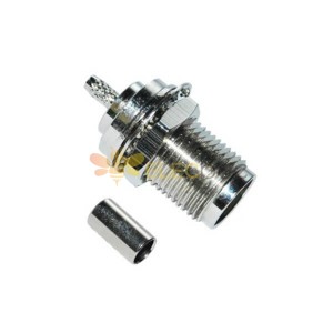 TNC Connector Bulkhead Tipo di crimpatura dritta per cavo RG6/58/59/174