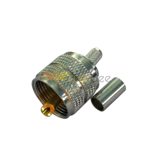 PL 259 UHF Conector Macho Tipo de Crimpado Recto para RG58 RG59