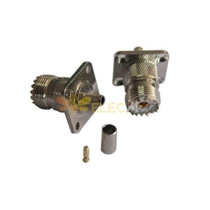 Montaje en panel del conector UHF Straight 4Hole Flange SO 239 para Cable