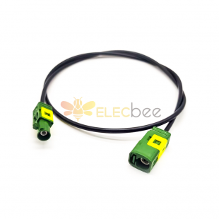 Green Fakra E Female Jack to Fakra Male Plug Extension Cable Assembly 50CM