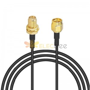 Câble coaxial RF droit RG174 SMA mâle vers SMA femelle Jack 3 mètres