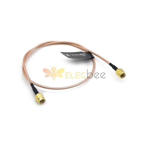 Adaptador de cable coaxial RF de extremo doble de enchufe macho SMA a SMA RG316 50cm