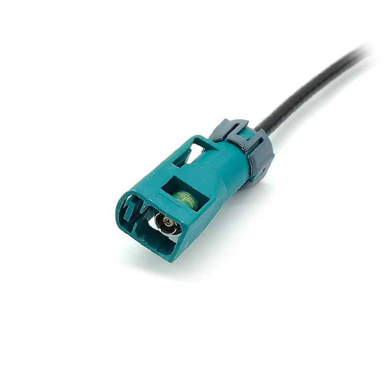 Wasserdichtes Fakra-Kabel, Z-Code-Buchse auf Buchse, Wasserblau, LVDS-Funk-Universal-Verlängerungskabel, 0,5 m