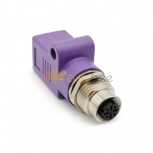 M12 to RJ45 Connector Straight Adapter M12 4 Pin Male to RJ45 Female Socket A Code Waterproof