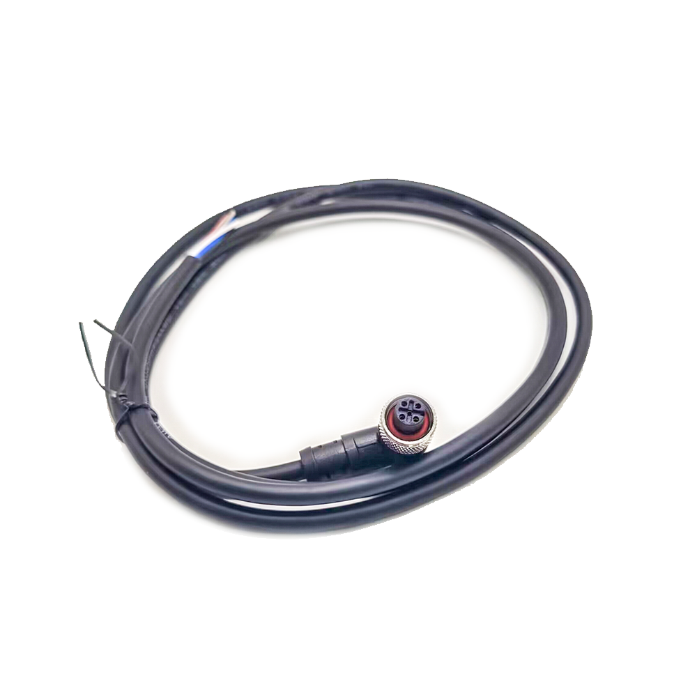 10 Stück 5-poliges M12-Anschlusskabel, abgewinkelter weiblicher Stecker, elektrisches Kabel, 1,5 m, AWG22, A-Code