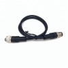 10pcs Extension M12 Cordsets 4Pin A-Codage Male To Female Straight Connector Molded 0.5M AWG22 PVC Black Cable
