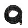 10 Uds M12 Cable hembra de 4 polos Cable negro 3M AWG22 chaqueta de PVC de un solo extremo recto código A