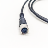10 Stück M12 4Pin Kabel A-Kodierung Buchse auf Buchse gerader Stecker 1M AWG22 PVC schwarzes Kabel
