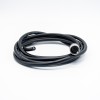 5 cable de poste M12 Conector recto hembra Cable negro PVC 1.5M AWG22 Un código