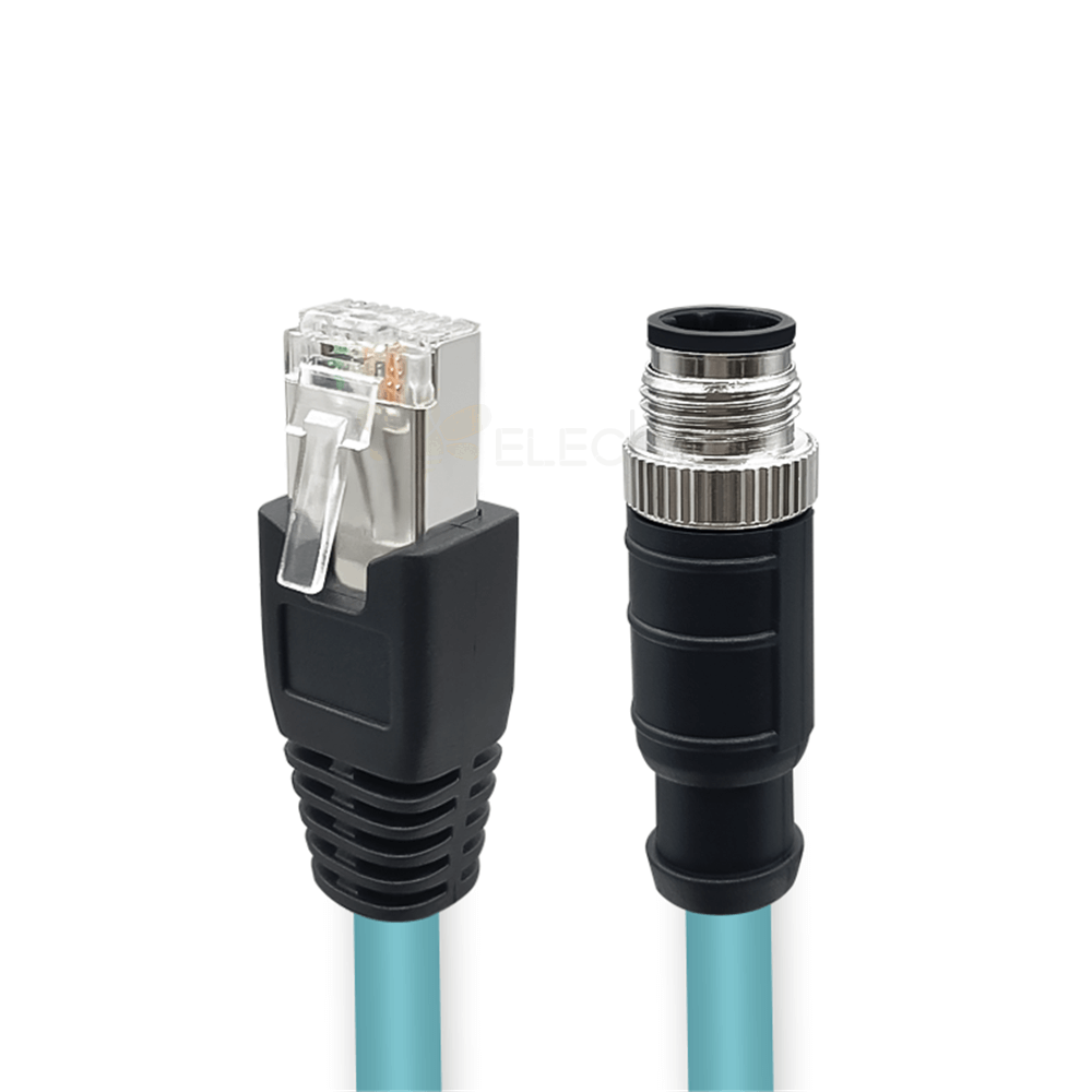 Cavo schermato Cat7 con interfaccia Ethernet ad alta flessibilità M12 da 4 poli maschio a RJ45 Gigabit