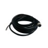 Cavo M12 4 poli femmina Cavo nero 3M AWG22 Guaina in PVC Single Ended Straight A Code