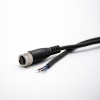 M12 4Pin 延长电缆 A 代码母直连接器模压电缆 5M AWG22