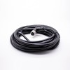 M12 5-polige Buchse, A-Code, einseitiges Kabel, rechtwinklig, geformtes Kabel, AWG22, 5 m