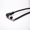 M12 5-polige Buchse, A-Code, einseitiges Kabel, rechtwinklig, geformtes Kabel, AWG22, 5 m